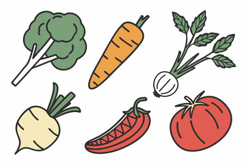 set of vegetables