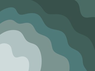 Abstract wavy layered design in cool teal and green tones, resembling a topographic or underwater depth map, perfect for modern backgrounds or nature-inspired visuals