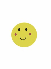 happy smiley face, A simple and cheerful yellow smiley face emoji, expressing happiness and positivity through a bright smile and friendly eyes.