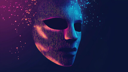 World AI Day Abstract Binary Code With Human Head Silhouette Representing Machine Learning Neural Networks And Conscious Computing For Global Artificial Intelligence Development Day