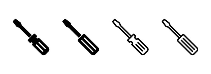 Fototapeta premium Screwdriver icon logo design. tools sign and symbol