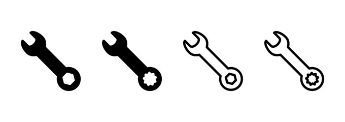 Wrench icon logo design. repair icon. tools sign and symbol