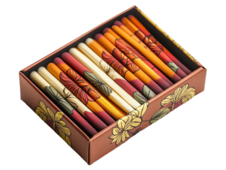 Open matchbox of wooden safety matches with red tipped heads