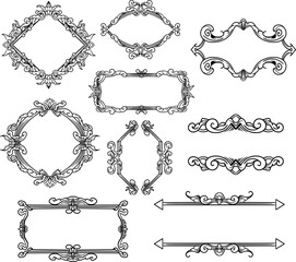 Vintage luxury bundle with various styles and shapes