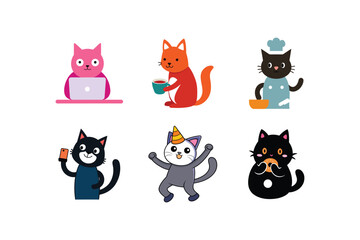 Cartoon Cats Collection in Fun Character Styles