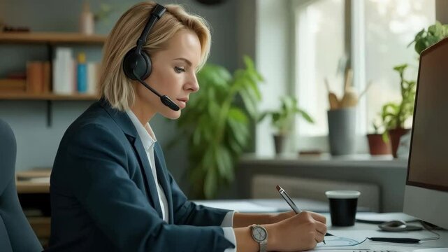 IT support rep offers help and answers technical questions for clients