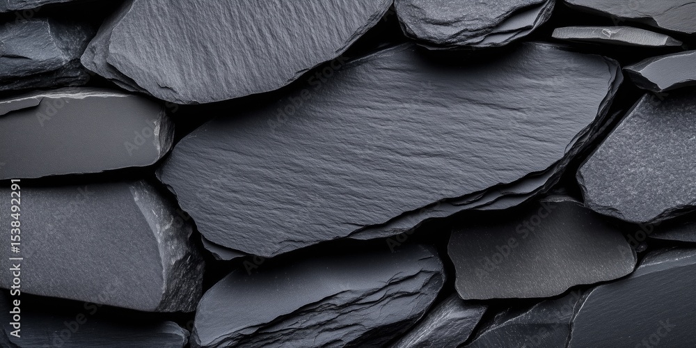 Poster dark slate stone texture background forming an abstract pattern
