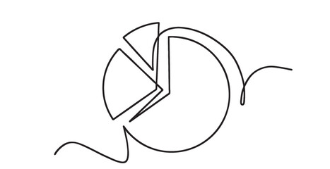 Pie chart line art