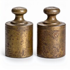 Generated image. Rusty scale weights on a white background without shadows