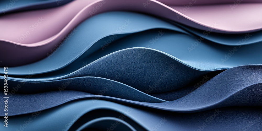 Poster abstract background with flowing blue and purple waves creating a mesmerizing visual effect