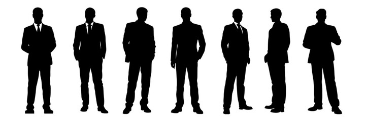 Man silhouette. Businessman silhouette vector