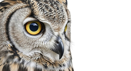 Owl Close-up Portrait Sharp Focus Detailed Feathers