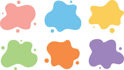 Colorful abstract paint splashes in various shades for design and creative projects