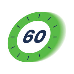 Countdown timer icon start 5, 10, 15, 20, 25, 30, 35, 40, 45, 50, 55 and 60. Numeric countdown elements for progress tracking, Time Tracking Illustration,Stopwatch Countdown Icons