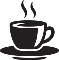 Coffee cup icon vector. coffee cup silhouette vector illustration on white background