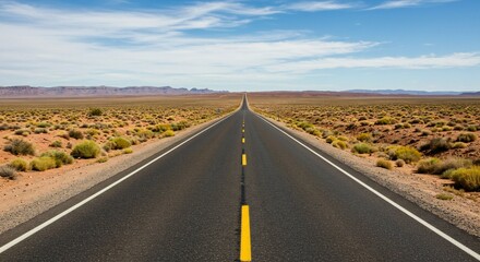 Fototapeta premium Endless road in desert 