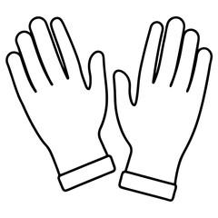 Obraz premium Sterile Gloves Line Art Vector