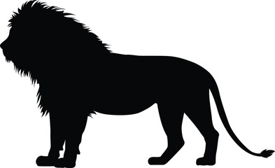 Lion. Lioness. Black Rhino. Silhouette. Animals. Running Lion. Vector. Clean and minimal design, perfect for logos, icons, conservation posters, and animal-themed artwork.