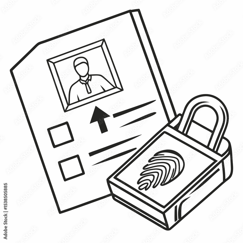 Aufkleber secure identity verification fingerprint & document upload