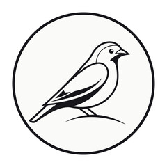 Fototapeta premium Minimal bird logo icon design simple creative concept vector illustration.
