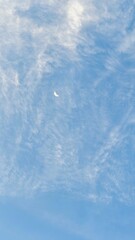 blue sky with cloud closeup, used as background.