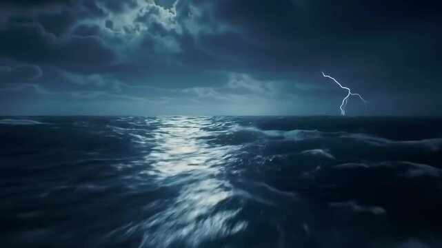 Heavy Cyclone and Strom over the ocean 