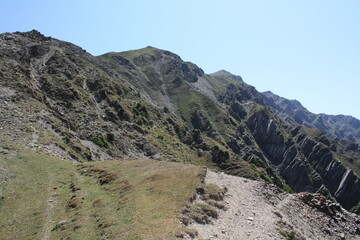 hiking trail in the mountains