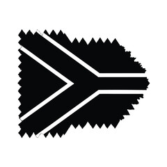 South African Flag with Fabric Textures