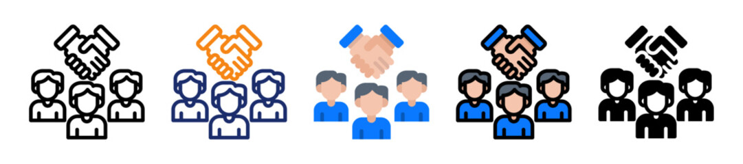 Teamwork Multyple Style Icon