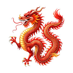 Asian dragon, on transparent background