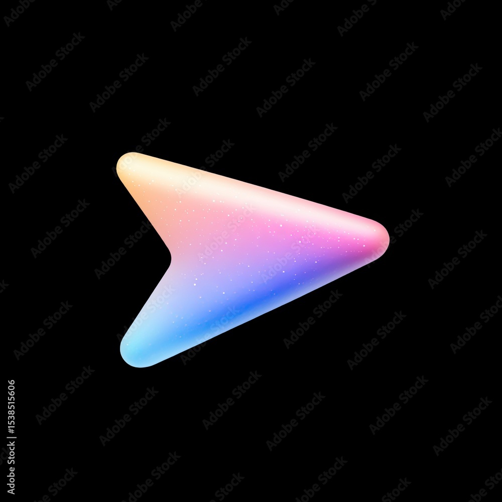 Poster abstract colorful arrow icon design on dark background