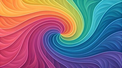 Obraz premium Vibrant rainbow swirl abstract background design