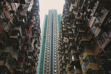Giant architectural complex ( concrete jungle) people call it "Monster Building" at Quarry Bay King's Road in Hong Kong , the place where the film is framed. Photo taken on 29 December 2023