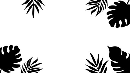 Tropical leaves background design summer concept