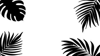 Tropical leaves background design summer concept