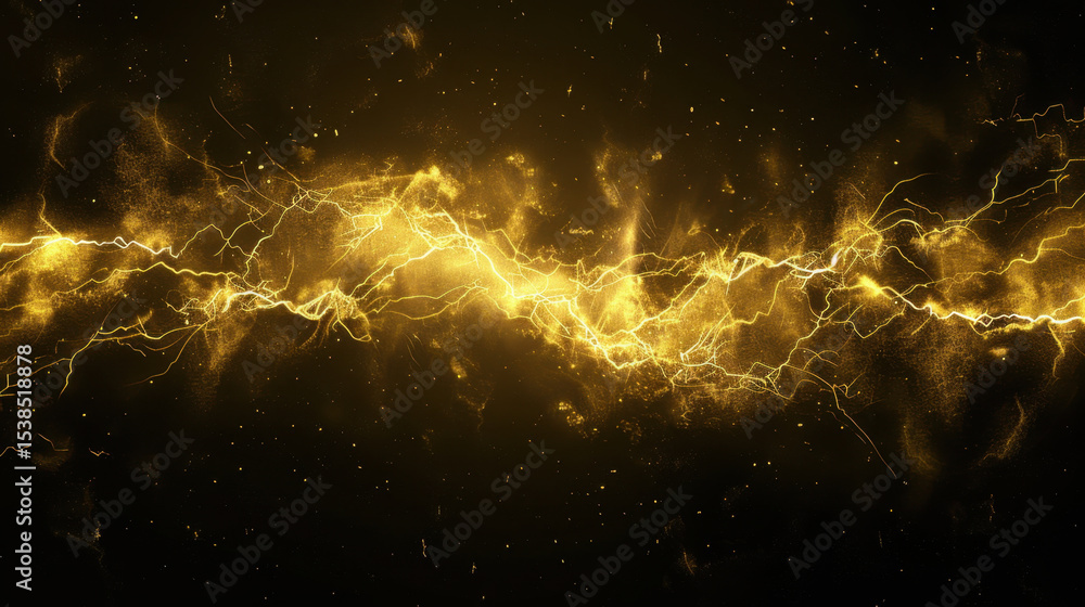 Aufkleber dynamic energy flow in lines and blur forming electric light against dark background, creating vibra