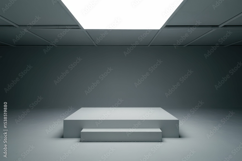 Poster empty gray studio background. can use for displaying and presentation product.