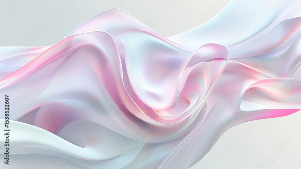 Poster iridescent liquid texture in abstract swirls creates mesmerizing visual experience, evoking sense of