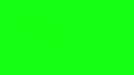 Red arrow animation pointing down right, doodle arrow animation used for cartoons. arrow sign appears flashing on green screen. 4k video