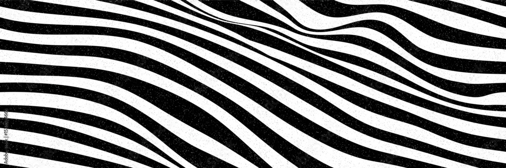 Aufkleber abstract seamless bg with bw stripes and noise texture. zebra pattern. optical illusion. simple funk