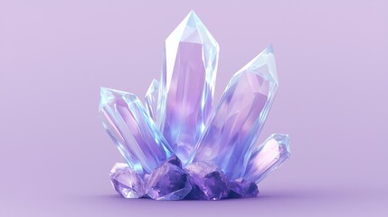 Crystals cluster, pastel background, beauty, design