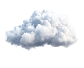 Fluffy white cumulus cloud