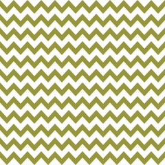 Seamless chevron pattern with olive green zigzag lines on white background