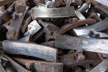 Pile of Old Rusty Metal Scraps