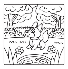 Dog Moments - Cute Puppy Life Coloring Pages | Fun Dog Activities | Dog coloring page | Line art vector illustration