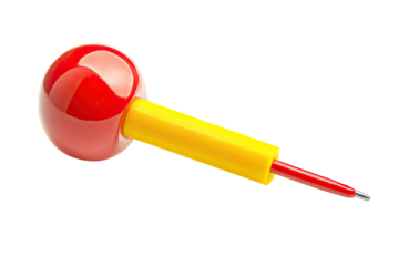 Red and yellow tool with a ball tip
