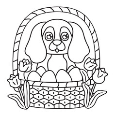 Dog Moments - Cute Puppy Life Coloring Pages | Fun Dog Activities | Dog coloring page | Line art vector illustration