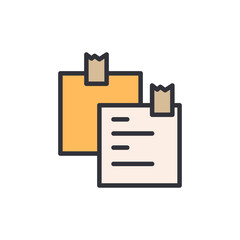 Two Notes Pinned Up With Washi Tape And List Ready To Remember