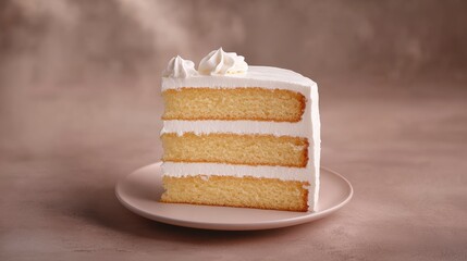 cake on a white plate