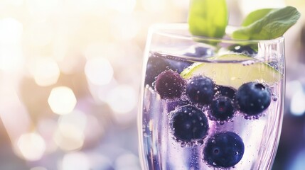 Refreshing Blueberry Lime Drink Recipe: A Sparkling Summer Cooler - Easy Homemade Beverage Creations for Parties and Gatherings